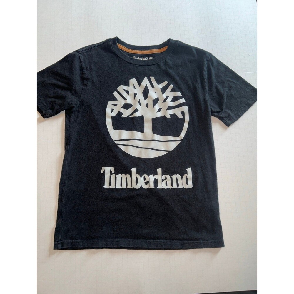 imberland Big Logo Black Graphic T-Shirt - Boys Med (10-12)